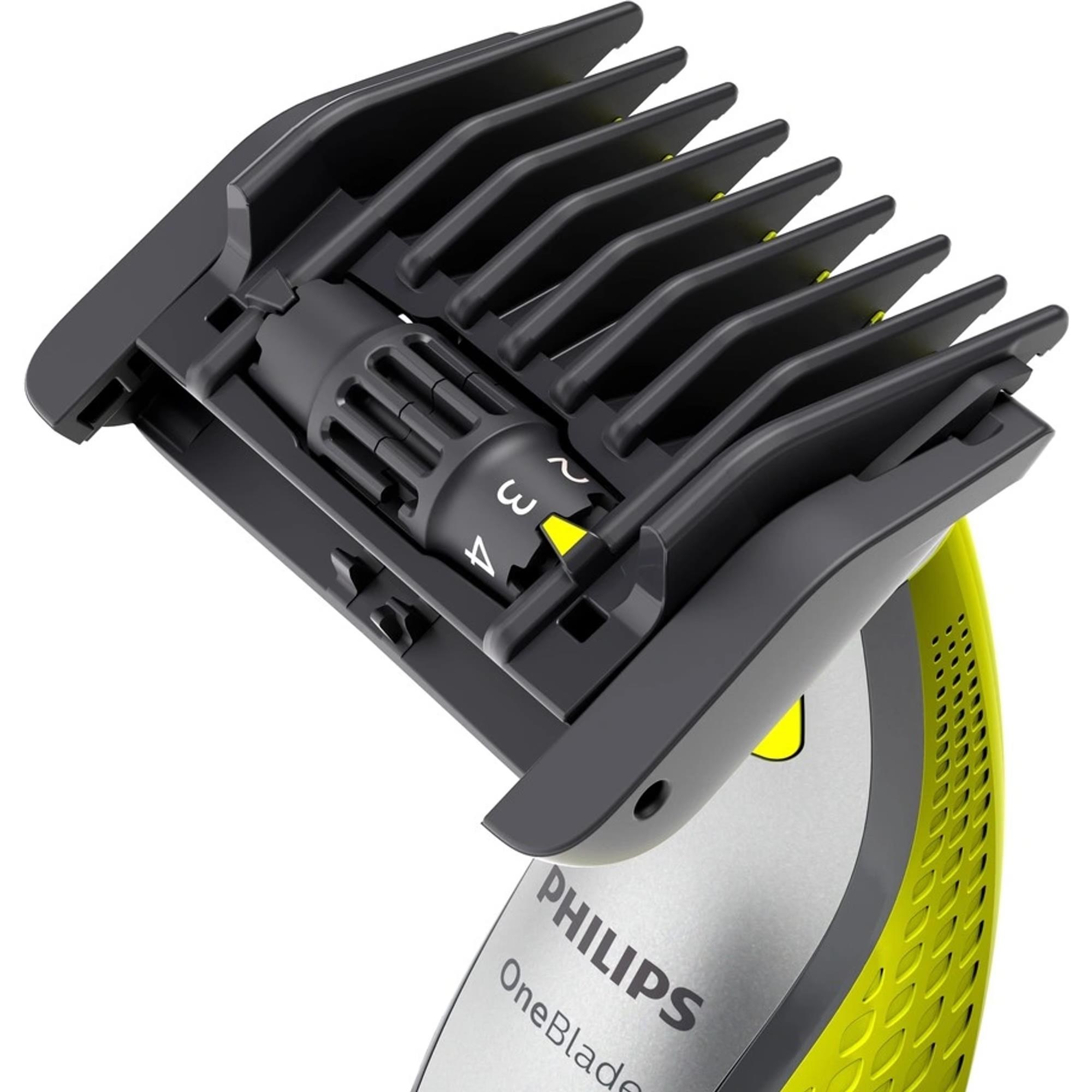 Philips OneBlade 360 QP2834/ 23 zastřihovač na tvář a tělo,  voděodolný,  2 nástavce,  akumulátorový provoz3 