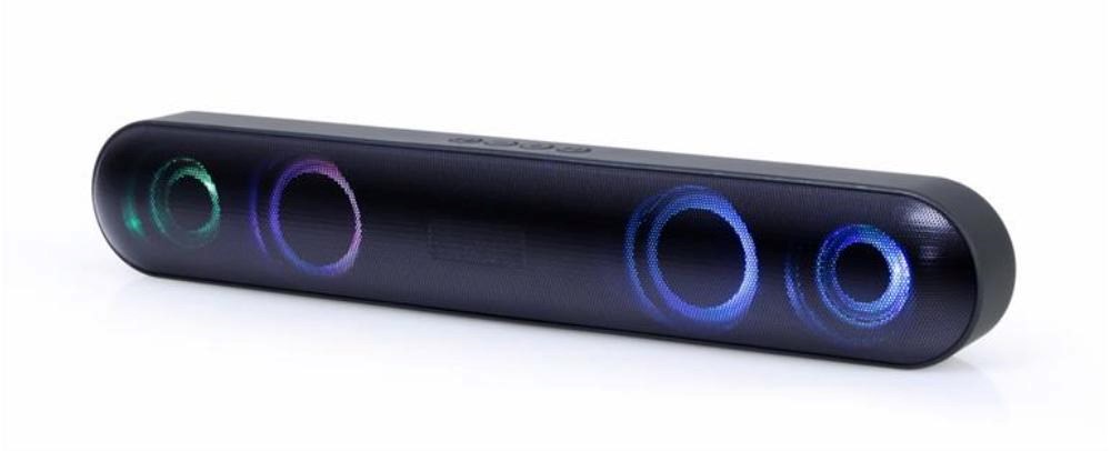 GEMBIRD Soundbar SPKBT-BAR400L, Bluetooth, 2x5W, LED podsvícení, černá3 