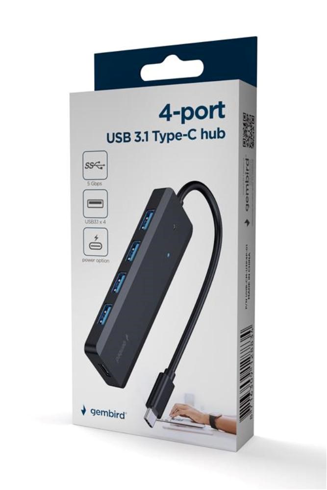 GEMBIRD hub,  4-port USB 3.1 (Gen 1),  Type-C2 