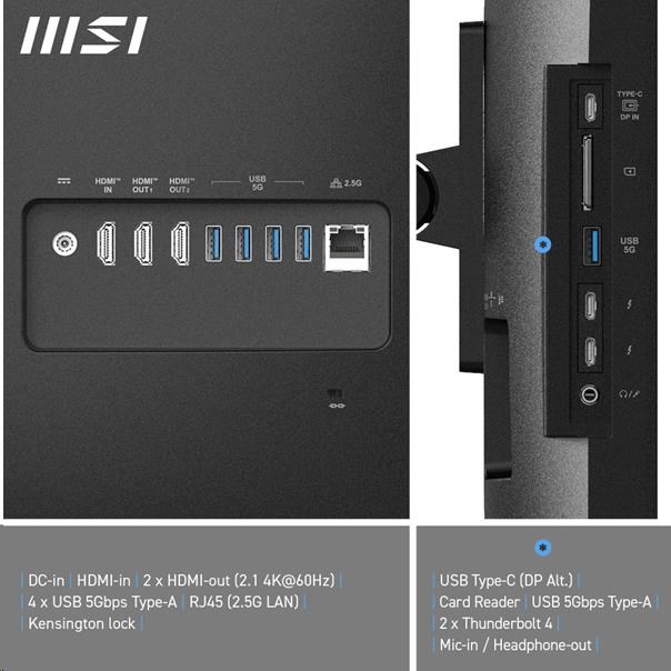 MSI PC AiO Modern AM273QP AI 1UMG-424XEU,  Ultra 7 155H,  27