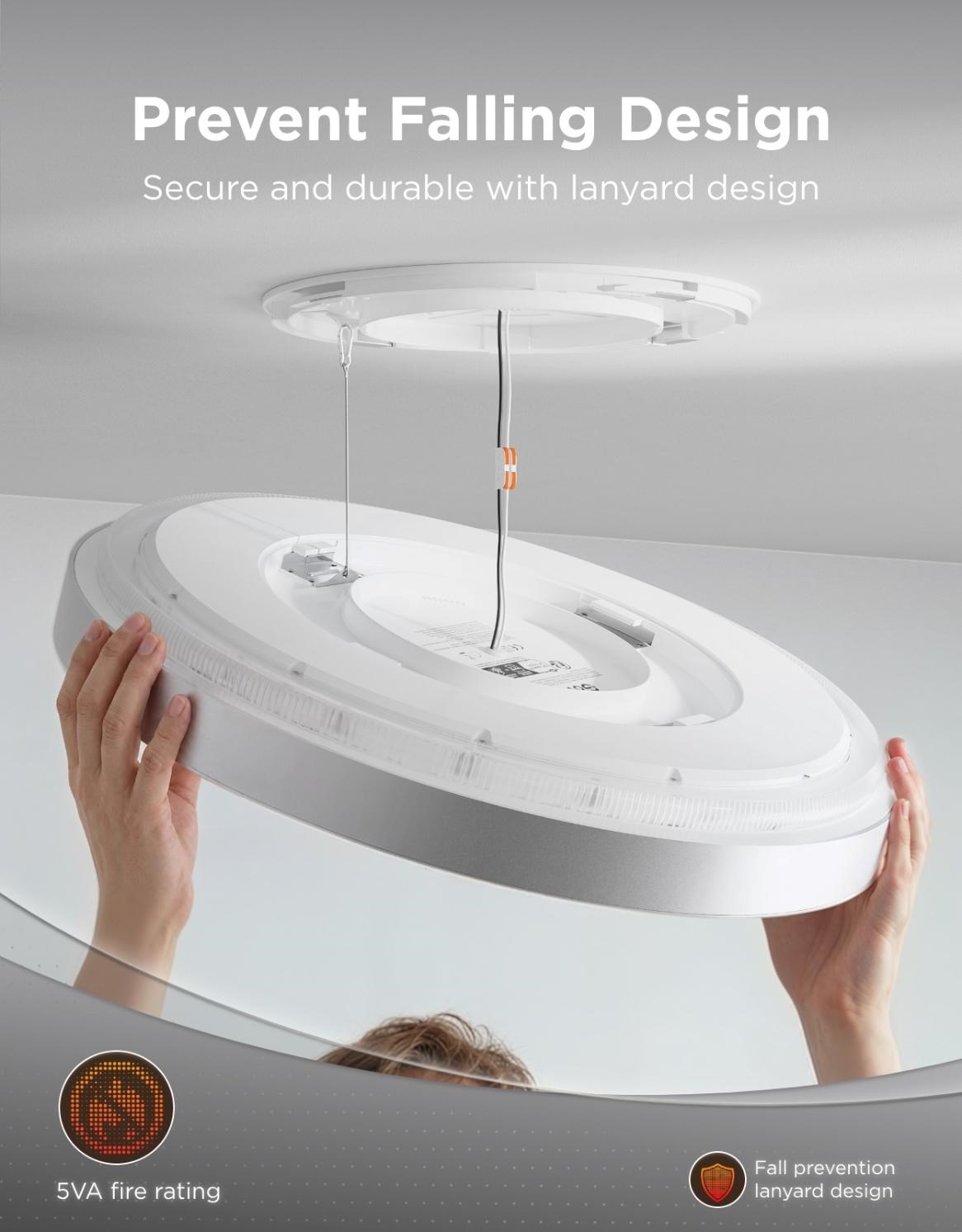 Govee Ultra RGBICWW Smart duální kulaté stropní světlo 5000lm 53cm Matter3 