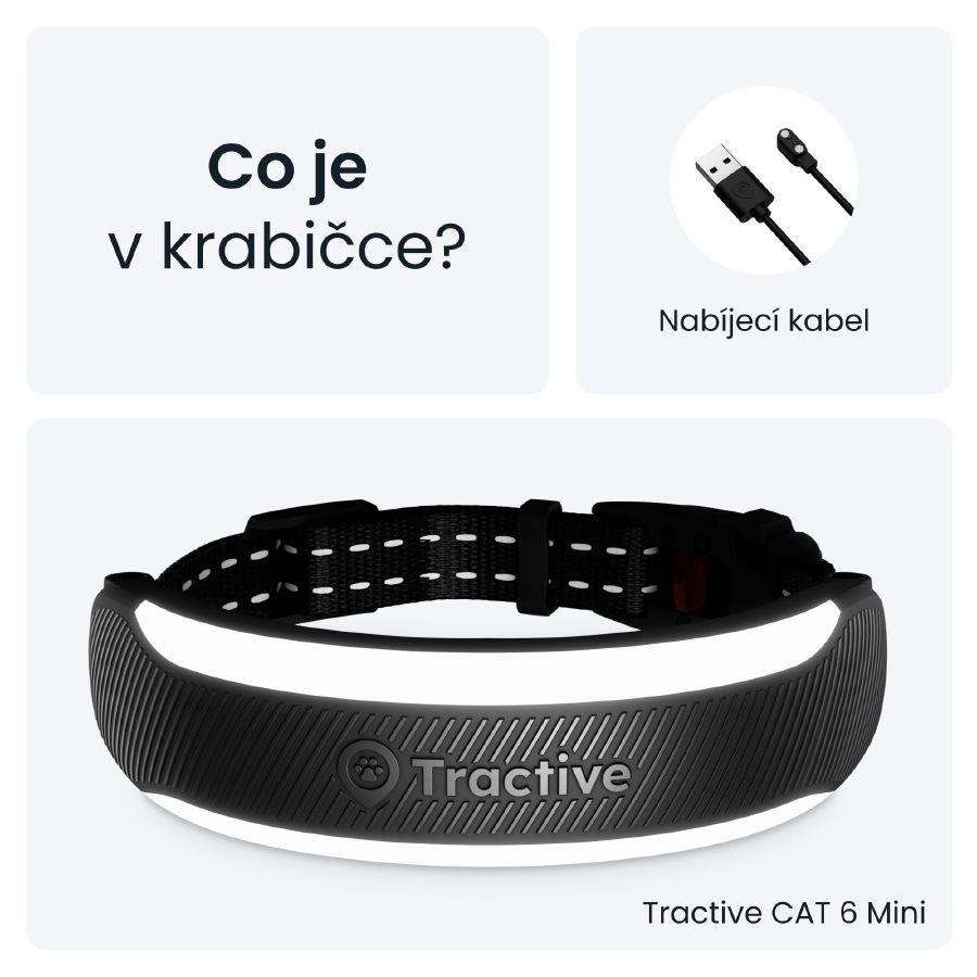 Tractive CAT 6 Mini – chytrý GPS lokátor pro kočky a monitor zdraví s integrovaným obojkem - černý3 