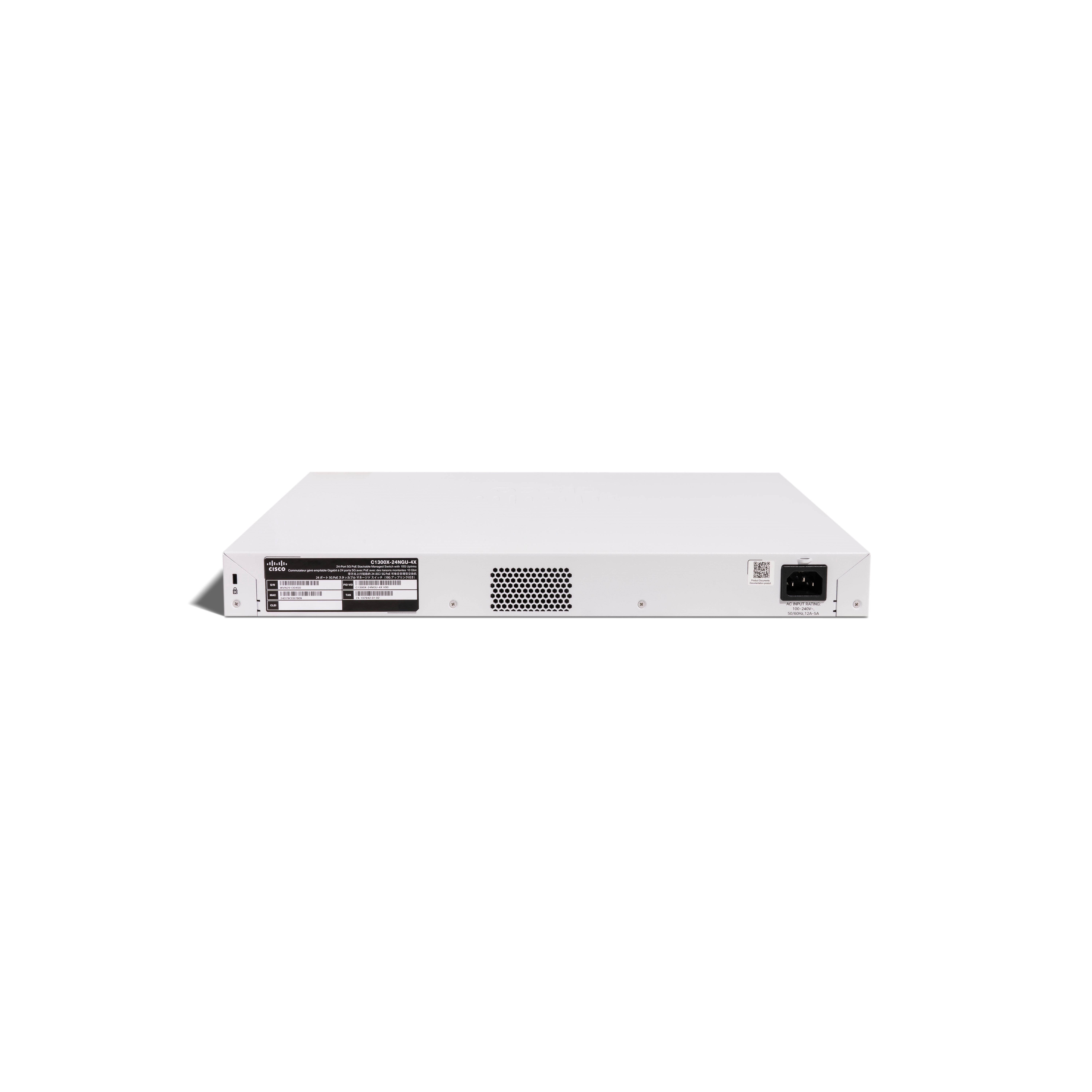 Cisco Catalyst switch C1300X-24NGU-4X (16xGbE, 8x5GbE, 4xSFP28, 10Gb/ s uplink - 25Gb/ s stack only, 16xPoE+, 8xPoE++, 740W)1 
