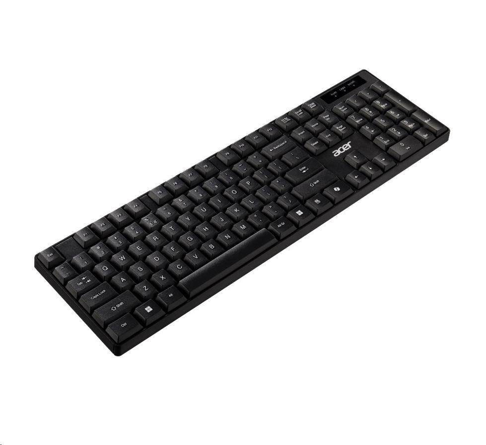 ACER Wireless klávesnice 2, 4GHz RF,  AKR110,  dosah až 10 m,  membránové klávesy,  životnost až 5 mil. úhozů,  voděodolná1 