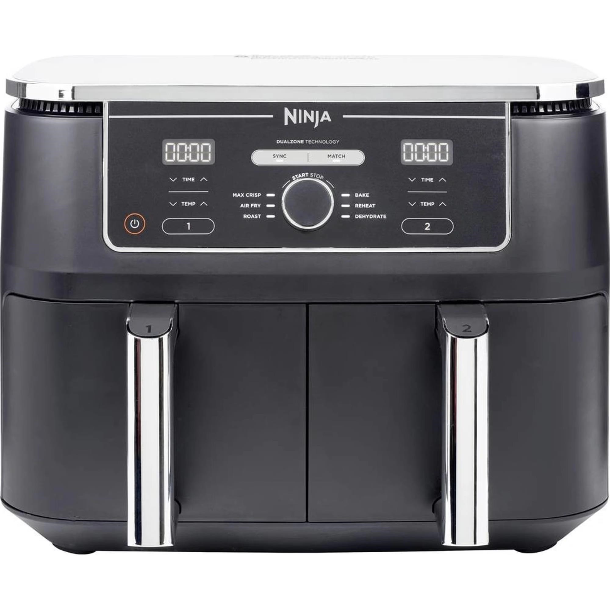 Ninja AF400EU horkovzdušná fritéza,  9, 5 l,  duální zóna,  2470 W,  6 programů,  digitální ovládání