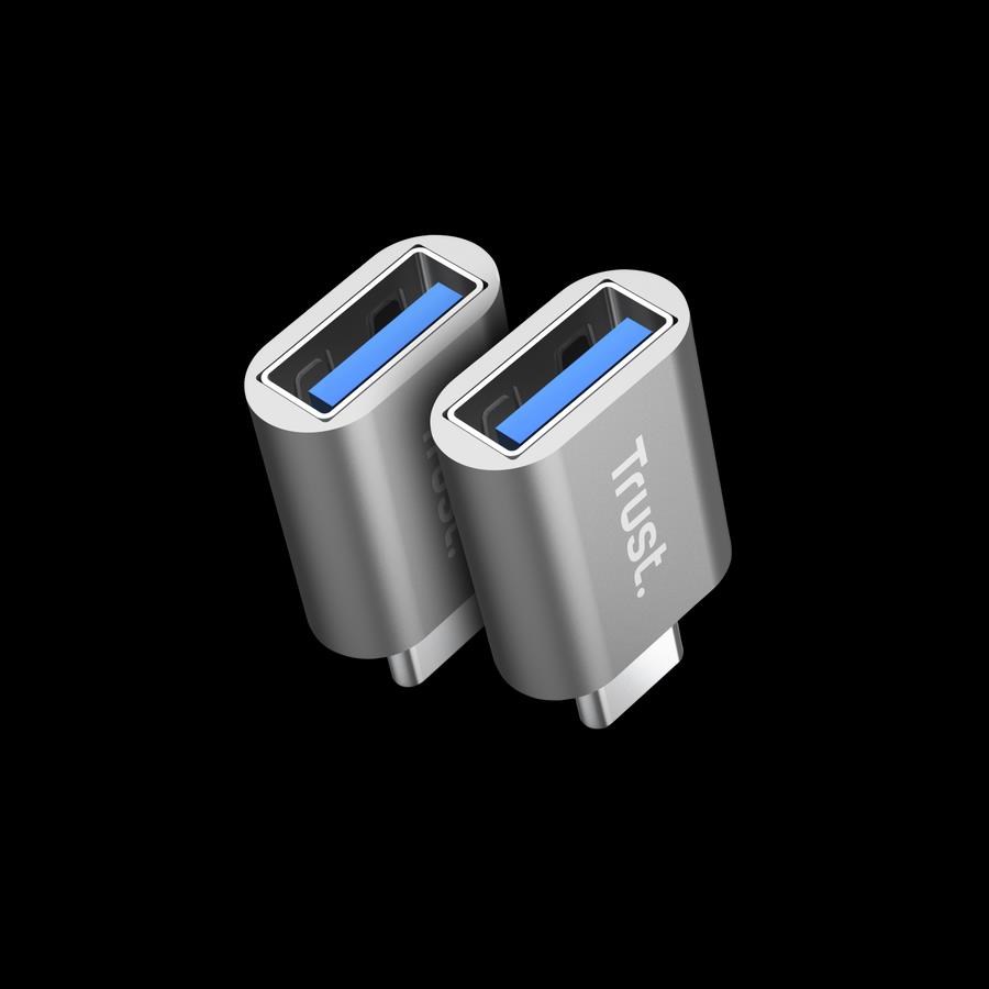 TRUST Adaptér Calyx USB-C na USB-A,  2ks2 