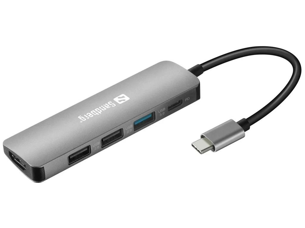 Sandberg USB-C Dock HDMI+3xUSB+PD 100W0 