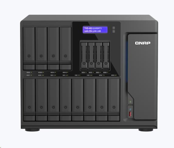 QNAP TVS-AIh1688ATX-U9-32G (24C/ CoreUltra9/ 5, 6GHz/ 32GBRAM/ 12xSATA/ 4xU.2/ 2x2, 5GbE/ 2x10GbE/ 5xUSB3.2/ 1xUSB4/ 3xPCIe/ 1xHDMI)0 