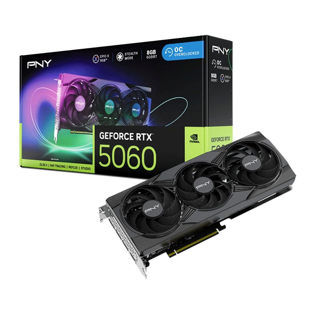 PNY VGA Nvidia GeForce RTX 5060 8GB ARGB,  RTX 5060,  8GB GDDR7,  3xDP,  1xHDMI0 