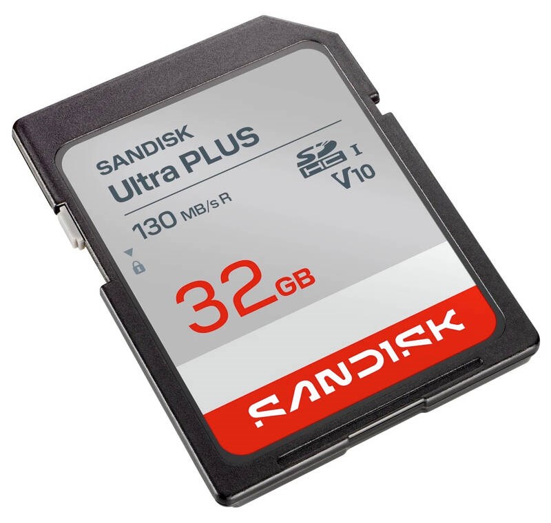 Sandisk Ultra PLUS SDHC karta 32GB UHS-I, V10,  U1,  C10,  (130MB/ s)2 