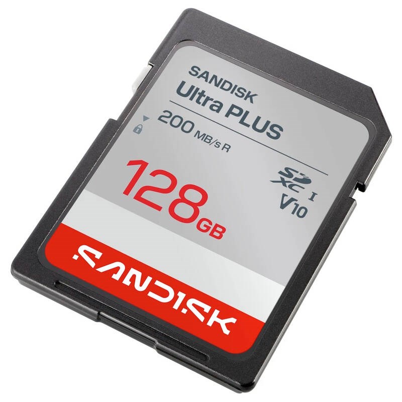 Sandisk Ultra PLUS SDXC karta 128GB UHS-I,  V10,  U1,  C10,  (200MB/ s)2 