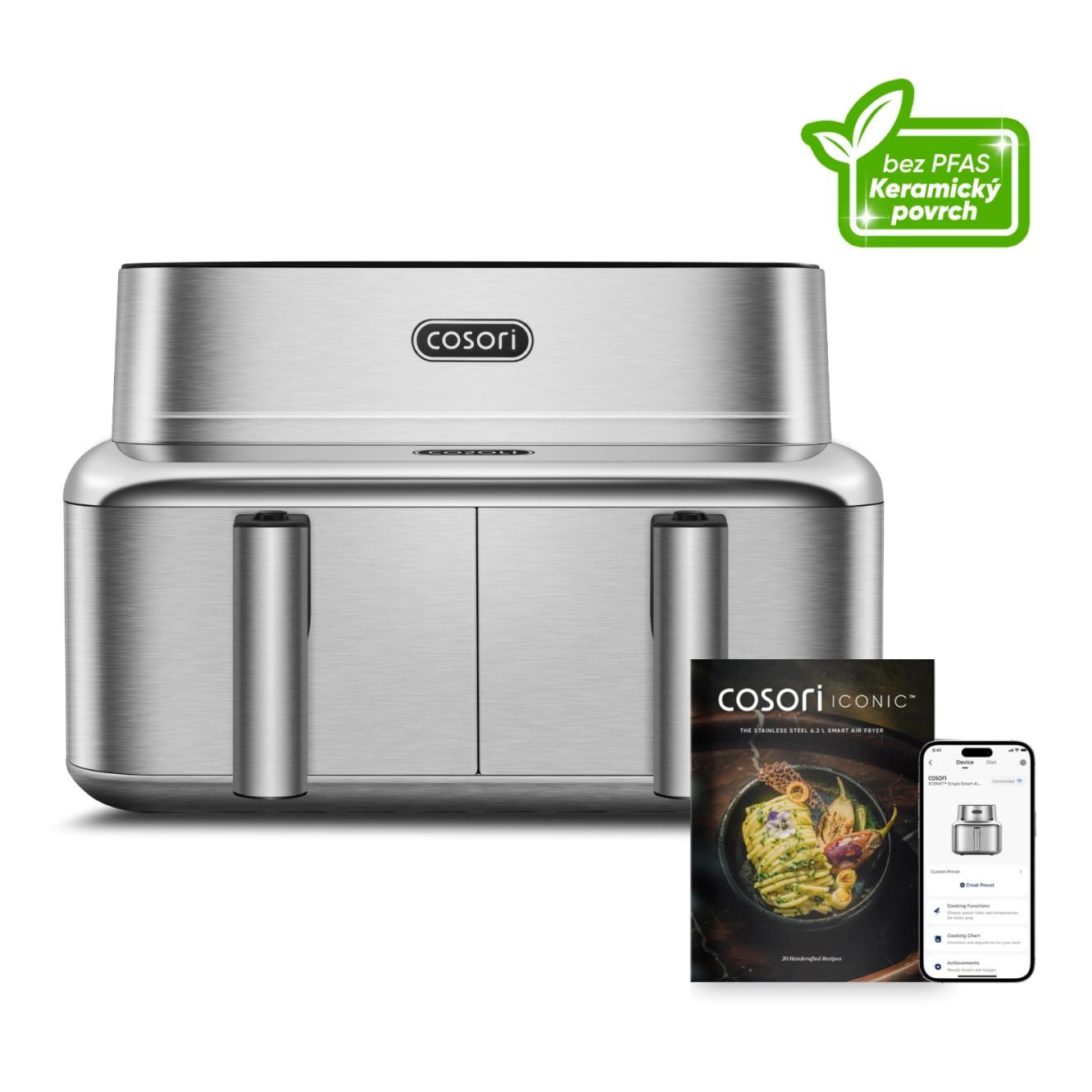 Cosori Iconic Dual 8, 6l nerez0 