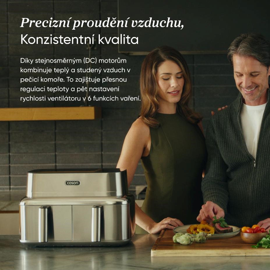 Cosori Iconic Dual 8, 6l nerez4 