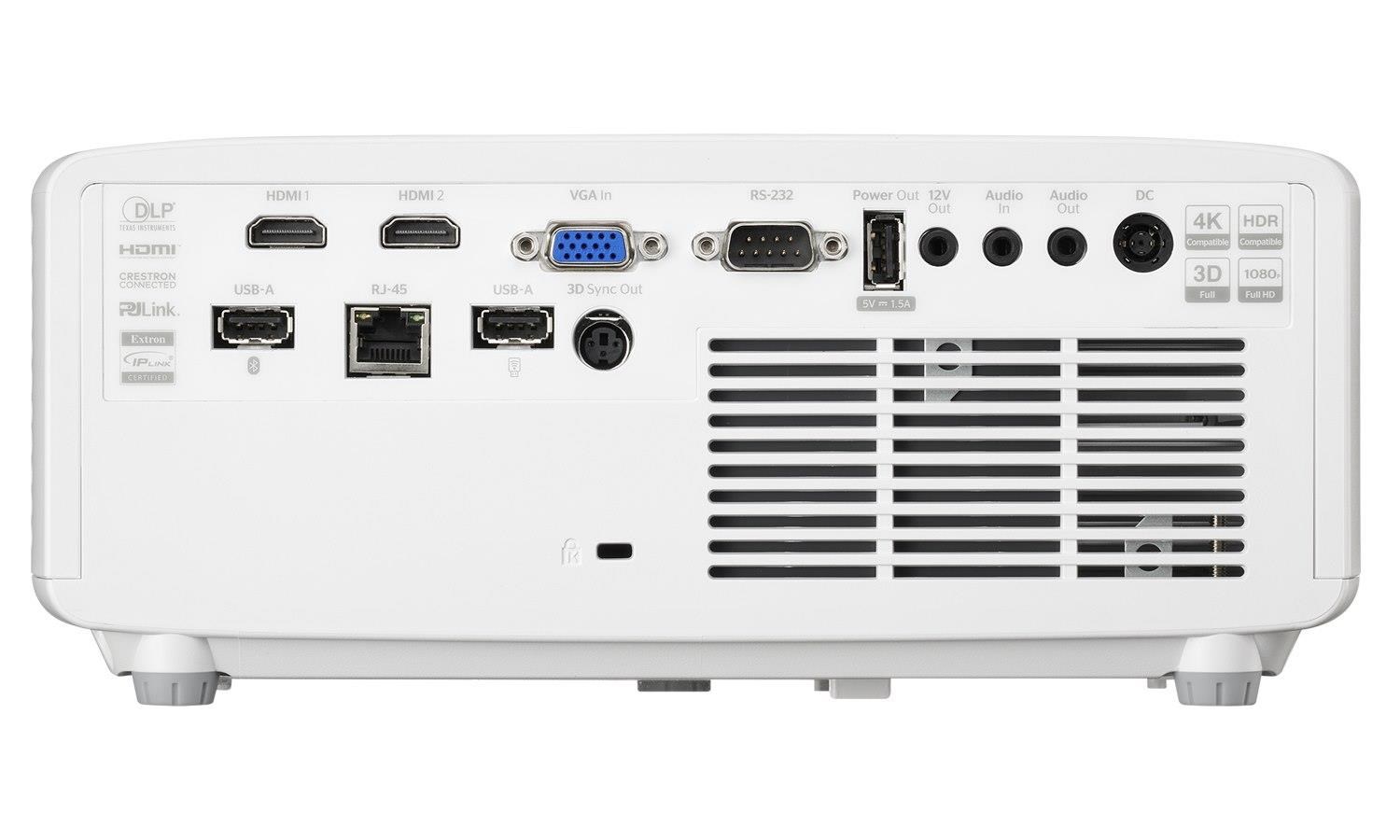 Optoma projektor UHZ67-W (DLP,  LASER,  FULL 3D,  UHD,  4300 lm,  500 000:1,  HDMI,  RS232,  LAN,  repro 1x15W)5 