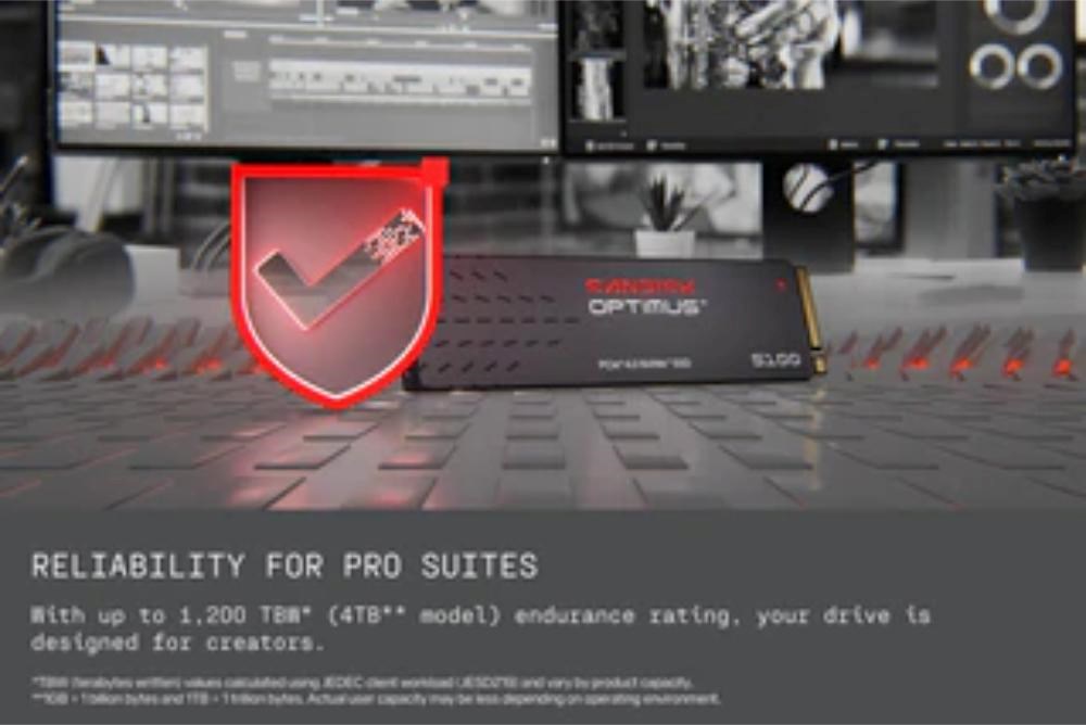 SANDISK SSD OPTIMUS 5100 NVMe 1TB PCIe,  Gen4,  (R:6700,  W:7100MB/ s)2 