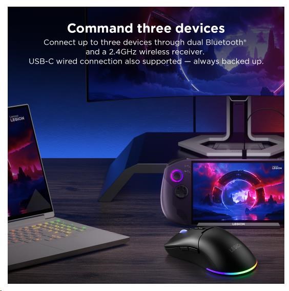 LENOVO Legion M220 Wireless RGB Gaming Mouse (Aurora Purple)6 