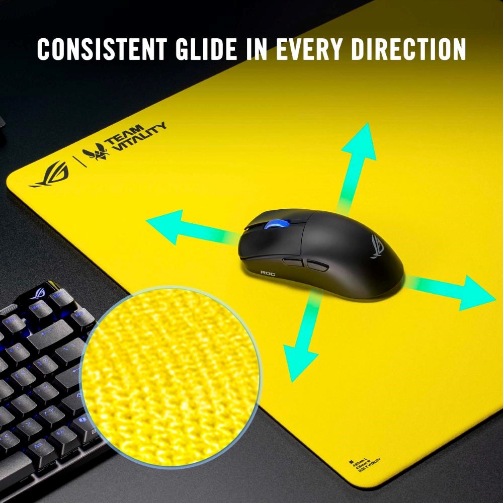 ASUS podložka pod myš ROG HONE CONTROL ACE L VITALITY ED,  420x490x4,  textil,  žlutá8 
