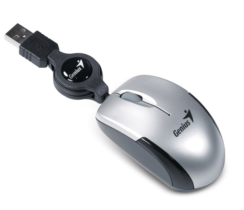Myš GENIUS MicroTraveler V2/  drôtová/  1200 dpi/  USB/  strieborná0 