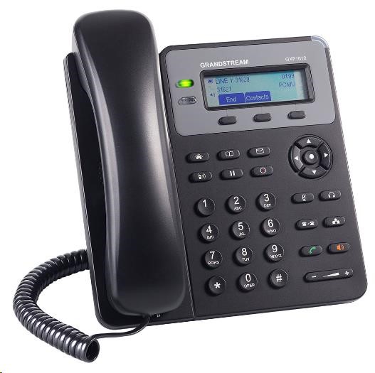 Grandstream GXP1610 [telefón VoIP - 1x účet SIP,  HD audio,  3 programy.tlačidlá,  prepínač 2xLAN 10/ 100Mbps]0 