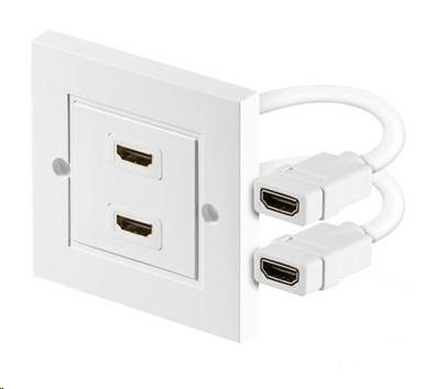 PREMIUMCORD Zásuvka HDMI v paneli 2x HDMI A - HDMI A žena/ samec0 