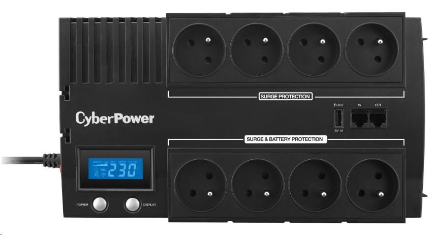 CyberPower BRICs Series II SOHO LCD UPS 1000VA/ 600W,  české zásuvky0 