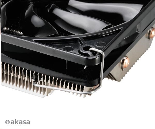 AKASA CPU chladič NERO LX2 pre LGA 775, 115x,  1366,  Socket AMx,  FMx,  120mm PWM ventilátor3 
