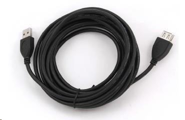 Kábel USB GEMBIRD 2.0 A-A predĺženie 4, 5 m (čierne,  HQ s feritovým jadrom)1 