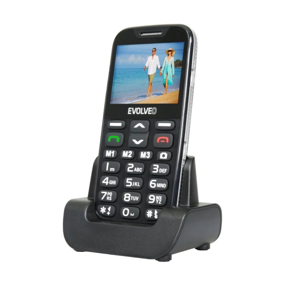 EVOLVEO EasyPhone XD,  mobilný telefón pre seniorov s nabíjacím stojanom (čierny)3 