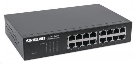 Intellinet 16-portový gigabitový ethernetový prepínač,  16x GbE,  bez ventilátora4 