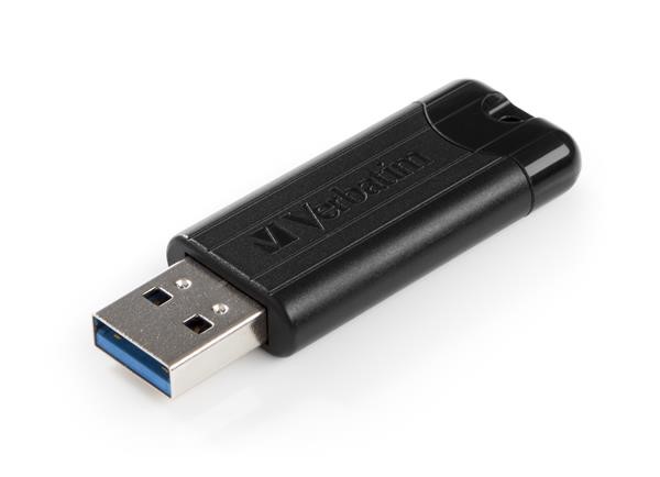 VERBATIM Flash Disk PinStripe USB 3.0,  32 GB - čierna0 