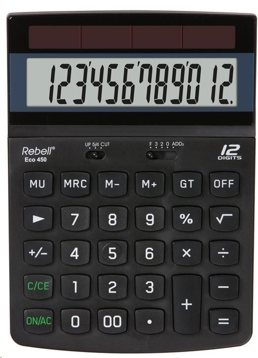 REBELL kalkulačka - Eco 450 - černá0 