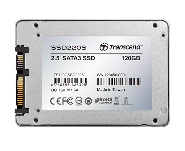 TRANSCEND SSD 220S 120GB,  SATA III 6Gb/ s,  TLC,  hliníkové puzdro5 
