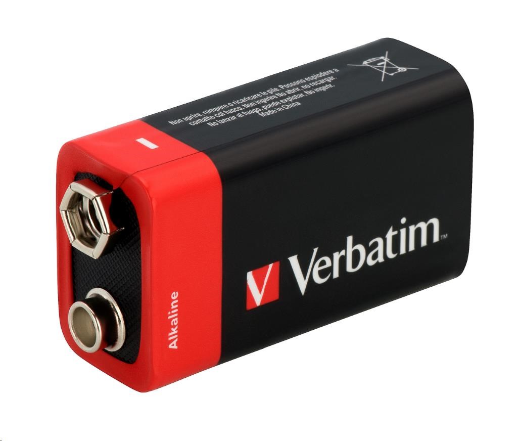 VERBATIM Alkalické baterie 9V,  1 PACK ,  6LR611 
