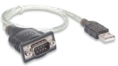 MANHATTAN prevodník USB na sériový port (USB AM /  DB9M,  RS232),  blister1 