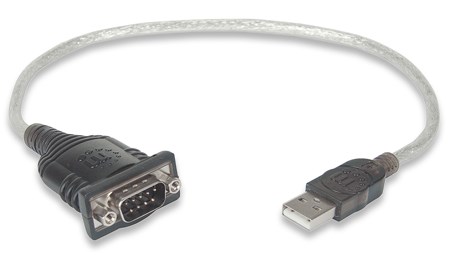 MANHATTAN prevodník USB na sériový port (USB AM /  DB9M,  RS232),  blister2 