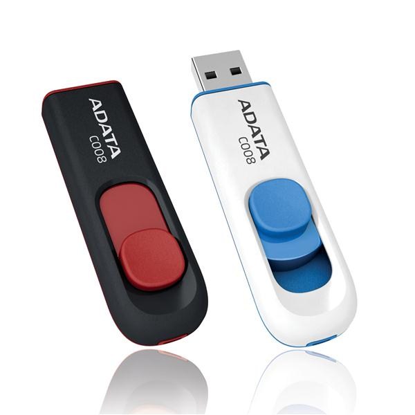 ADATA Flash disk 16GB C008,  USB 2.0 Klasická,  čierna0 
