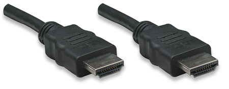 MANHATTAN Vysokorýchlostný kábel HDMI 3D, samec na samca, tienený, čierny, 10 m0 