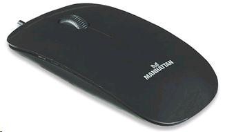 MANHATTAN Myš Silhouette USB optická,  čierna2 