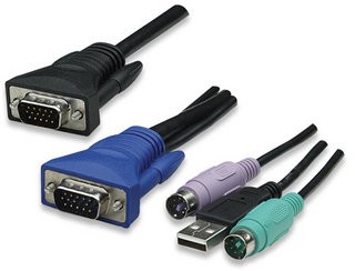 Intellinet 16-portový KVM prepínač do racku,  USB + PS/ 2,  vrátane 16 ks 1, 8 m káblov2 