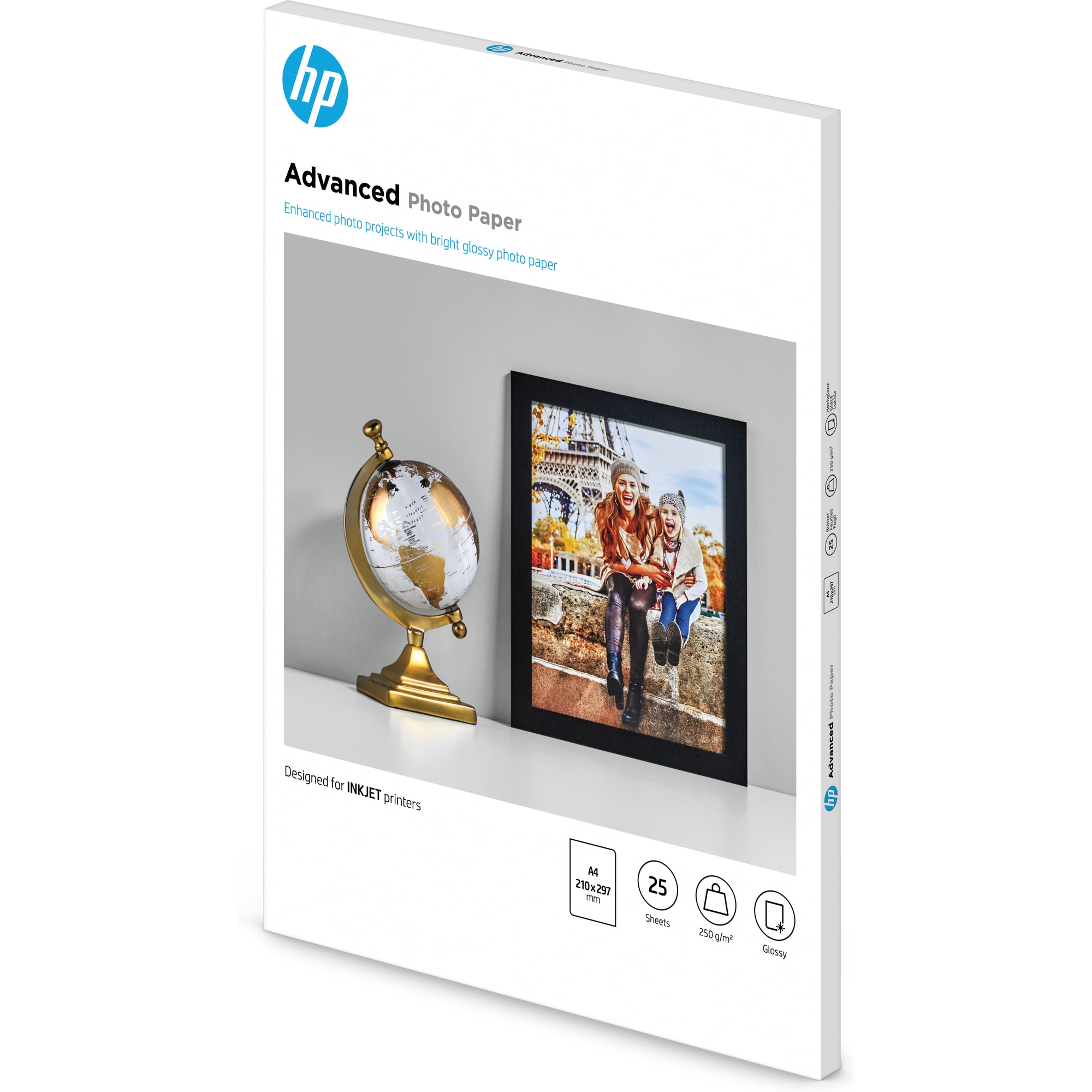HP Advanced Glossy Photo Paper-25 sht/ A4/ 210 x 297 mm,  250 g/ m2,  Q5456A0 