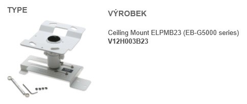 EPSON Ceiling Mount ELPMB23 pro EB-19xx,17xx,8x,8xx,EB-Sx,EB-Xx,EB-Wx Ceiling Kit  - stropní držák projektoru0 