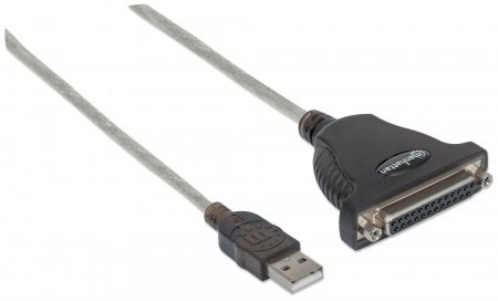 MANHATTAN Kábel /  prevodník USB na paralelný port 1, 8 m (USB AM /  DB25F,  IEEE1284)0 