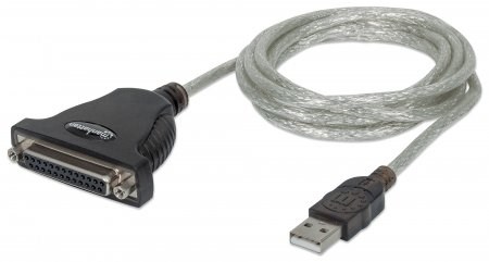 MANHATTAN Kábel /  prevodník USB na paralelný port 1, 8 m (USB AM /  DB25F,  IEEE1284)3 