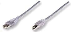 MANHATTAN USB kábel 2.0 Kábel A-B 1, 8 m (strieborný)2 