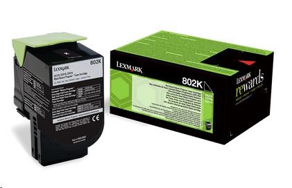 Čierny toner LEXMARK 802K pre CX310/ 410/ 510 z programu Lexmark Return (1 000 strán)0 