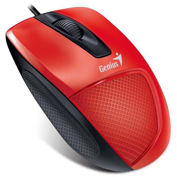 Myš GENIUS DX-150X,  drôtová,  1000 dpi,  USB,  červená0 