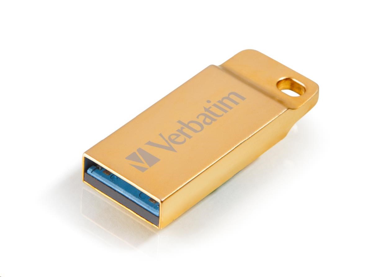 VERBATIM Flash Disk 64GB Metal Executive,  USB 3.0,  zlatá5 