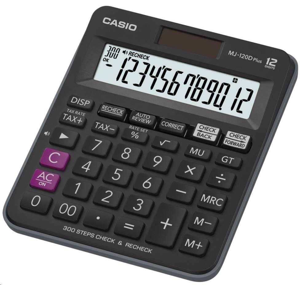 CASIO kalkulačka MJ 120 D Plus,  černá,  stolní,  dvanáctimístná0 