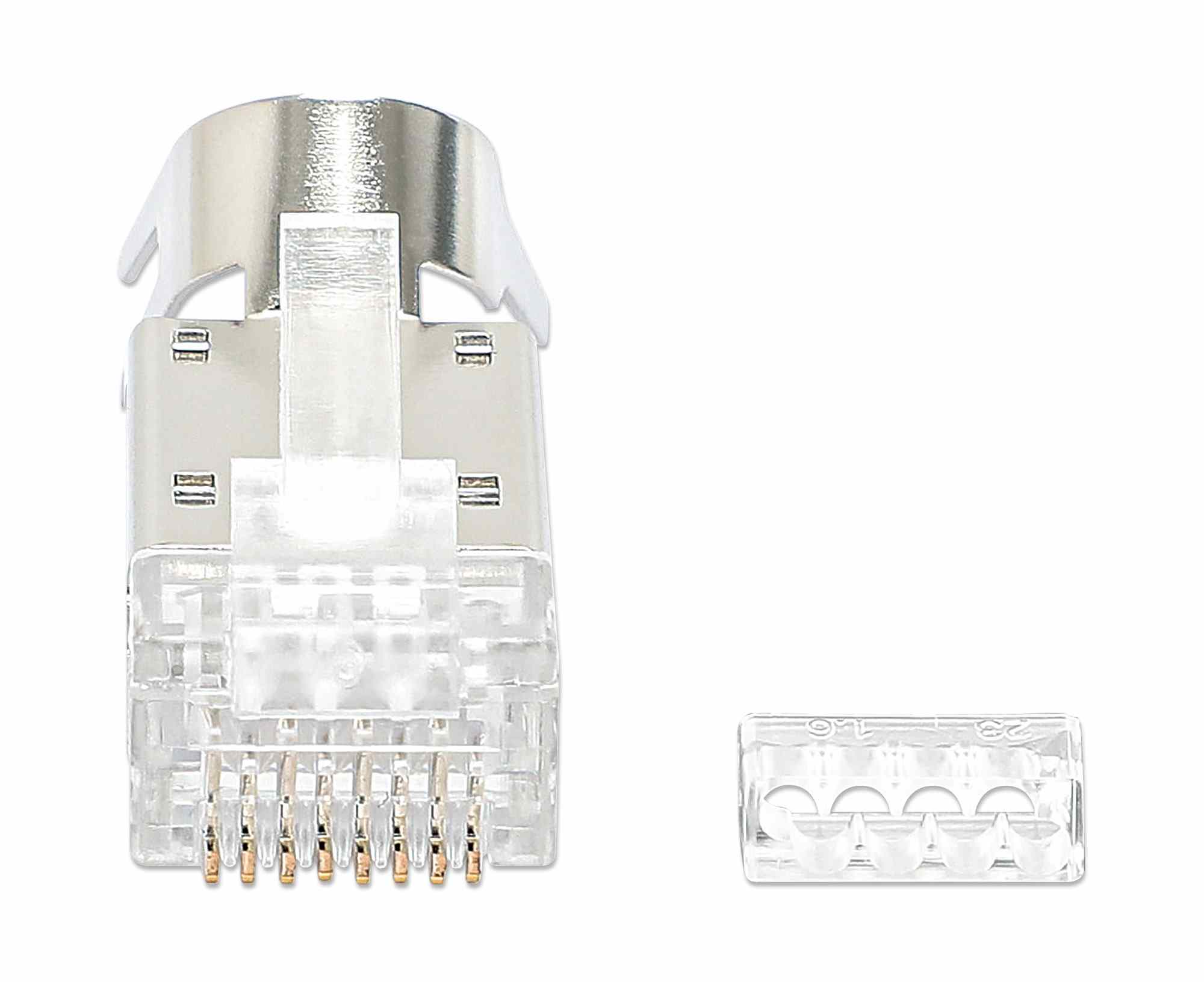 Intellinet konektor RJ45, Cat6A, tienený STP, 50µ, drôt a kábel, 70 ks v balení0 