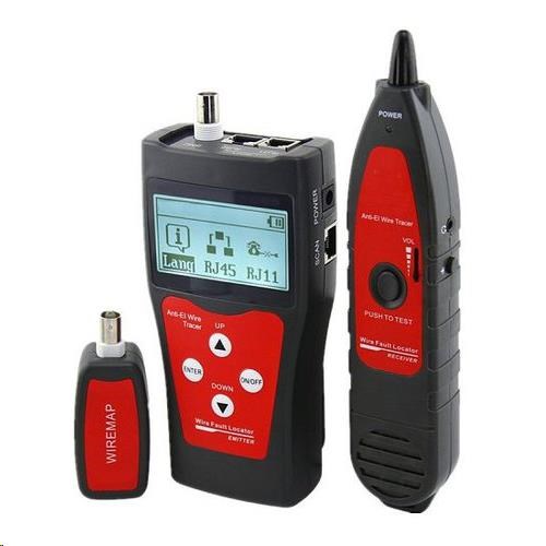 LAN Cable Tester TLCD76 s LCD, koax, Cat3/ Cat5E/ Cat6, UTP/ STP, USB, sonda